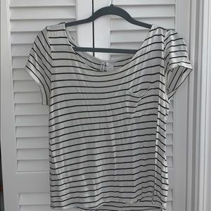 V-Neck Striped Tee
